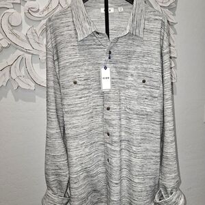 NWT Gray Casual Button Down Shirt - Men's XXL